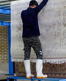 گرم خانه یا سالن خشک کردن در قالیشویی محمودیه